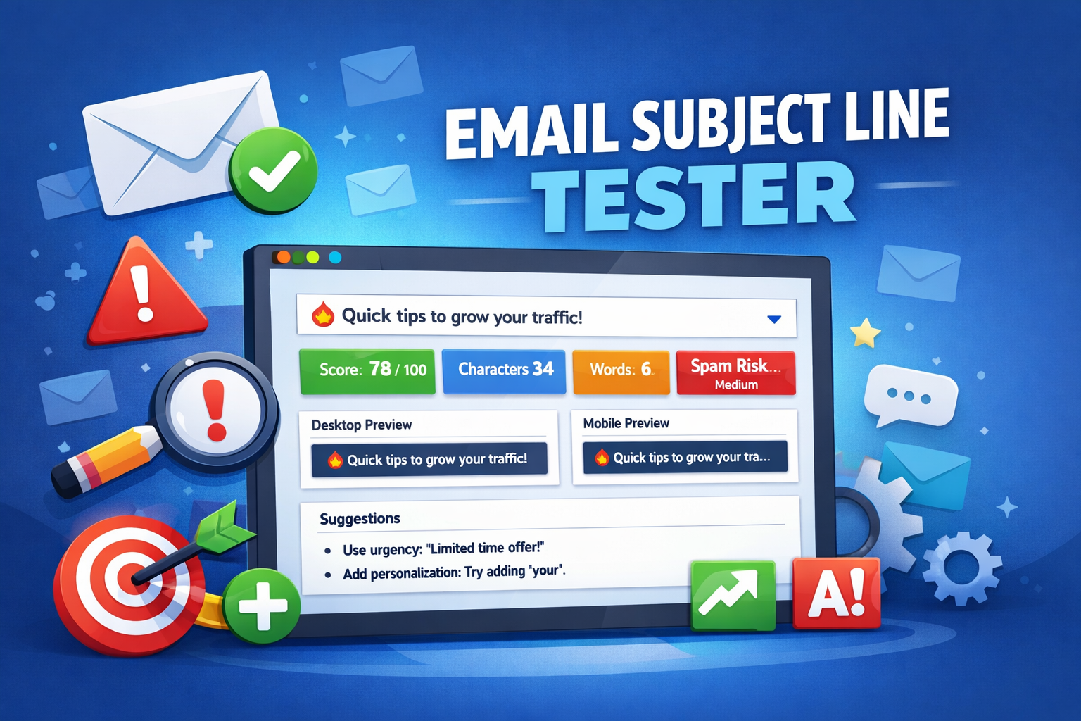 Email Subject Line Tester – free tool to score email subject lines